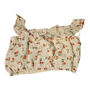 Lucca Small Cold Shoulder Cherry Crop Top